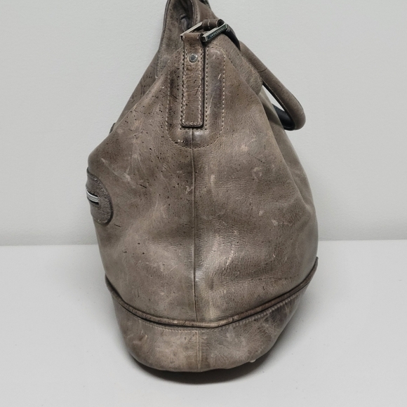 Longchamp Brown Distressed Antelope Leather Purse Made In France. - Picture 6 of 16